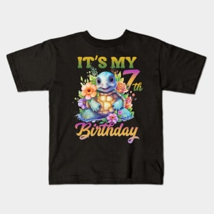 I'm turtley adorable birthday Tee Baby turtle birthday gift Cute turtle birthday top Kids T-Shirt
